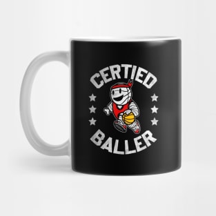 Certified Baller Cute Kawaii Basketball Design Mug